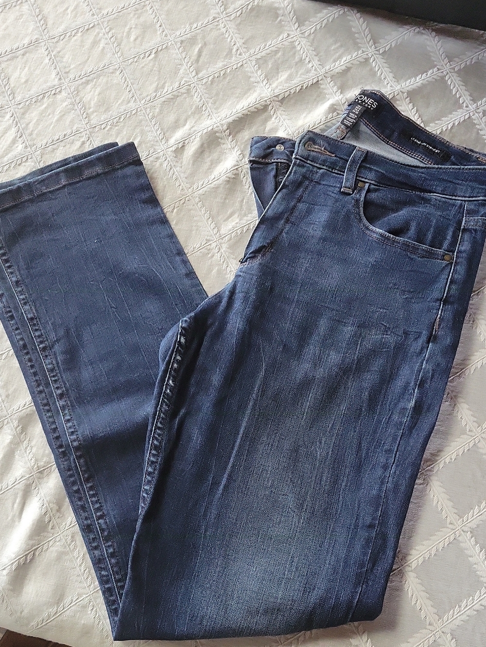 Jones New York Women's Navy Straight-Leg Jeans